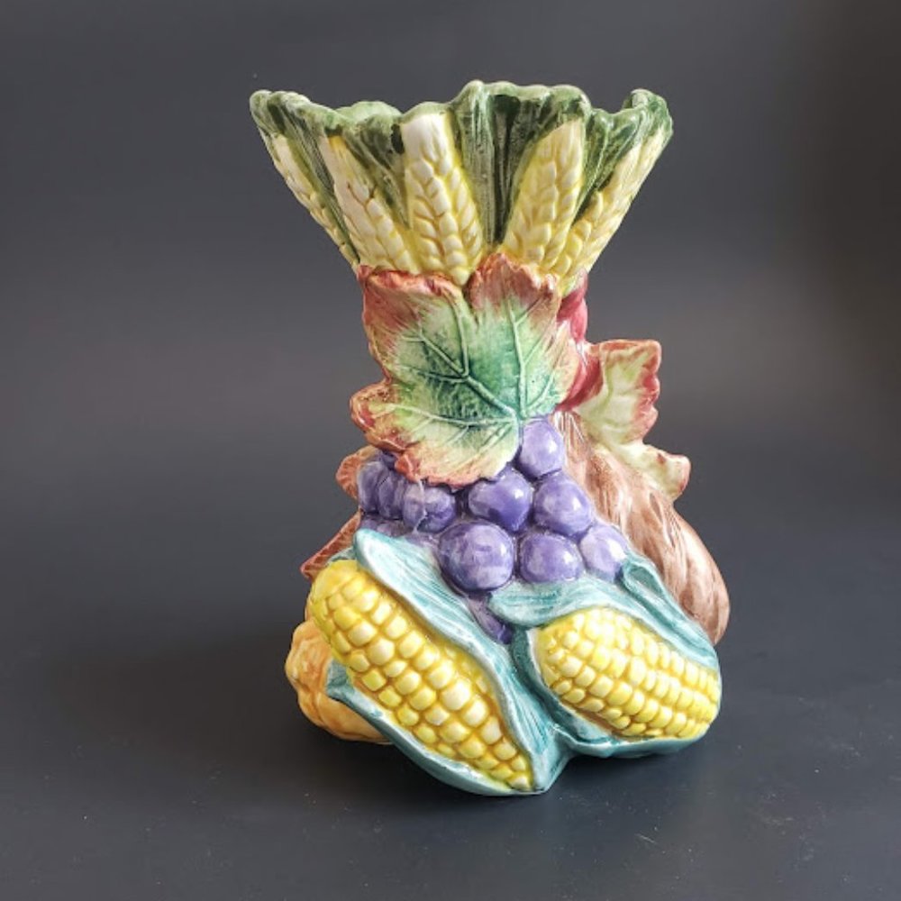 #Fitz and Floyd 1995 Taiwan harvest motif colorful